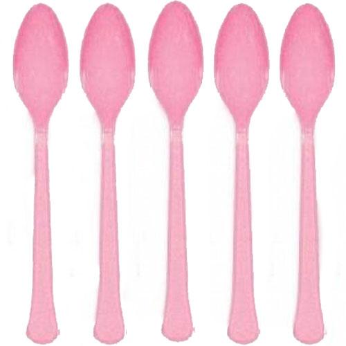 New Pink Premium Spoon 20pcs Solid Tableware - Party Centre