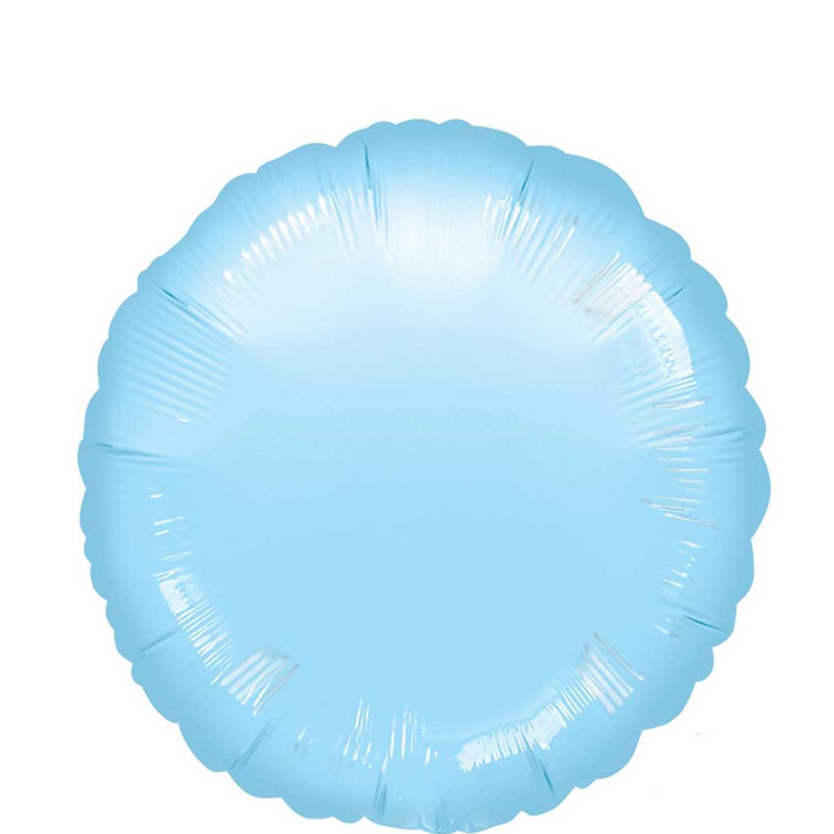 Pastel Blue Round Foil Balloon 18in Balloons & Streamers - Party Centre