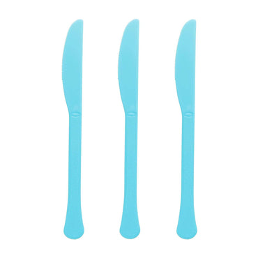 Caribbean Blue Heavy Weight Plastic Knives 20pcs