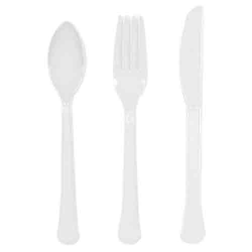Frosty White Cutlery Heavy Weight Assorted 24pcs