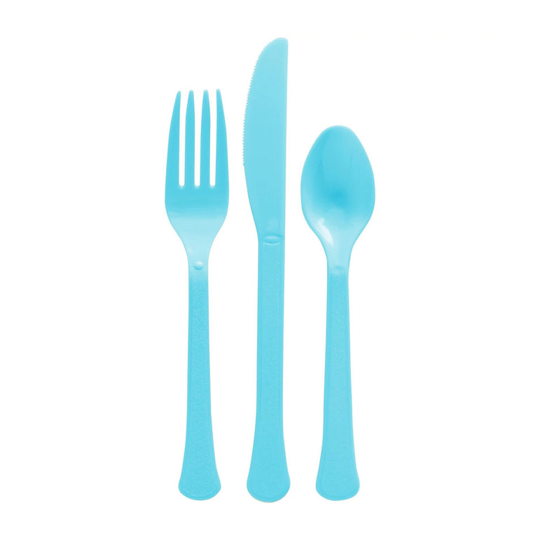 Carribean Blue Heavy Weight Cutlery Assorted 24pcs