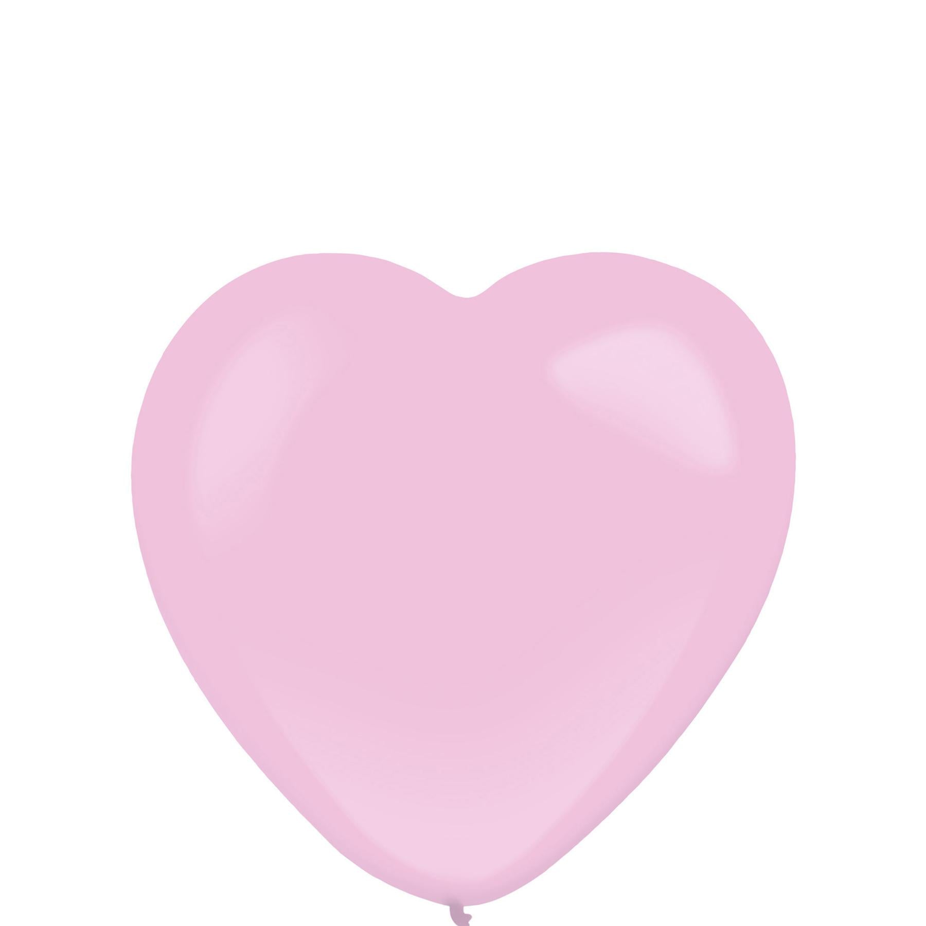 Pink Heart Standard Latex Balloons 50pcs Balloons & Streamers - Party Centre