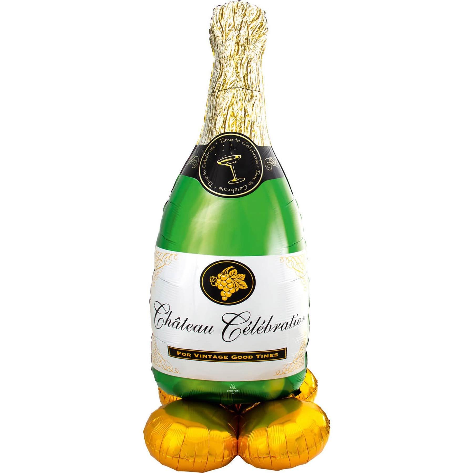 Bubbly Wine Bottle AirLoonz Foil Balloon 83x139cm Balloons & Streamers - Party Centre