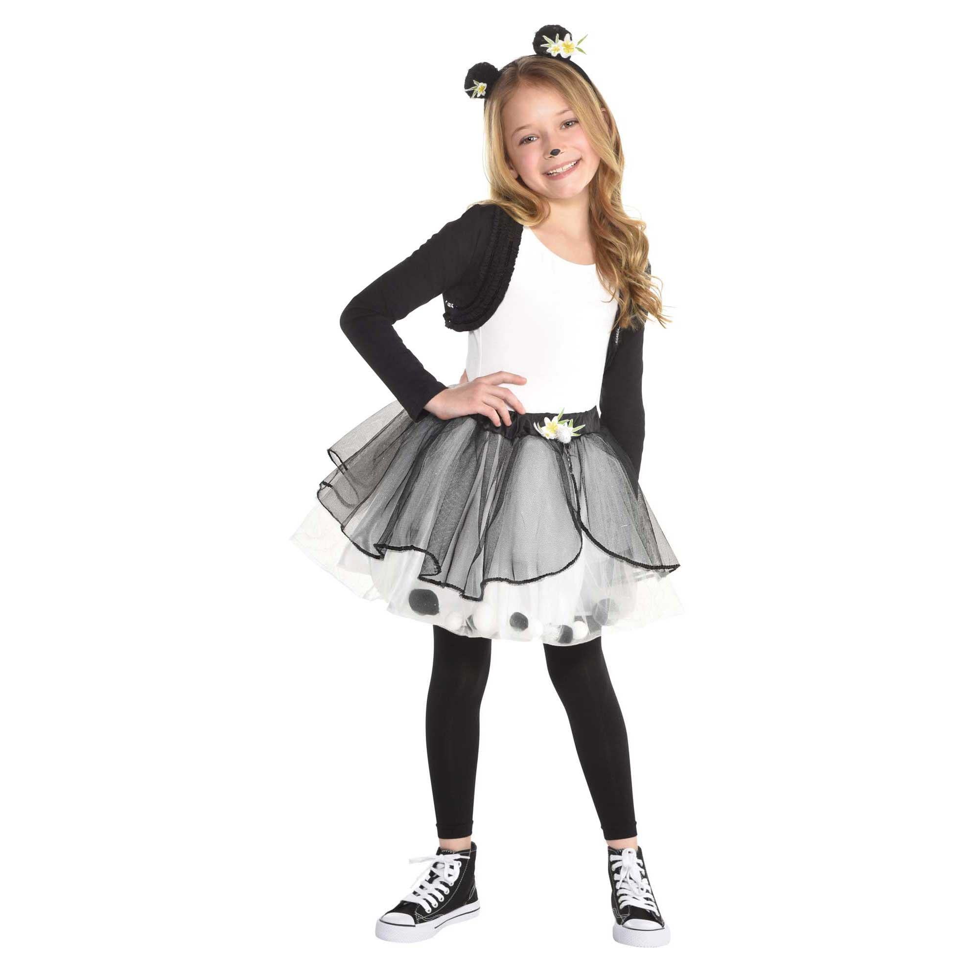 Child Panda Tutu And Headband Costumes & Apparel - Party Centre