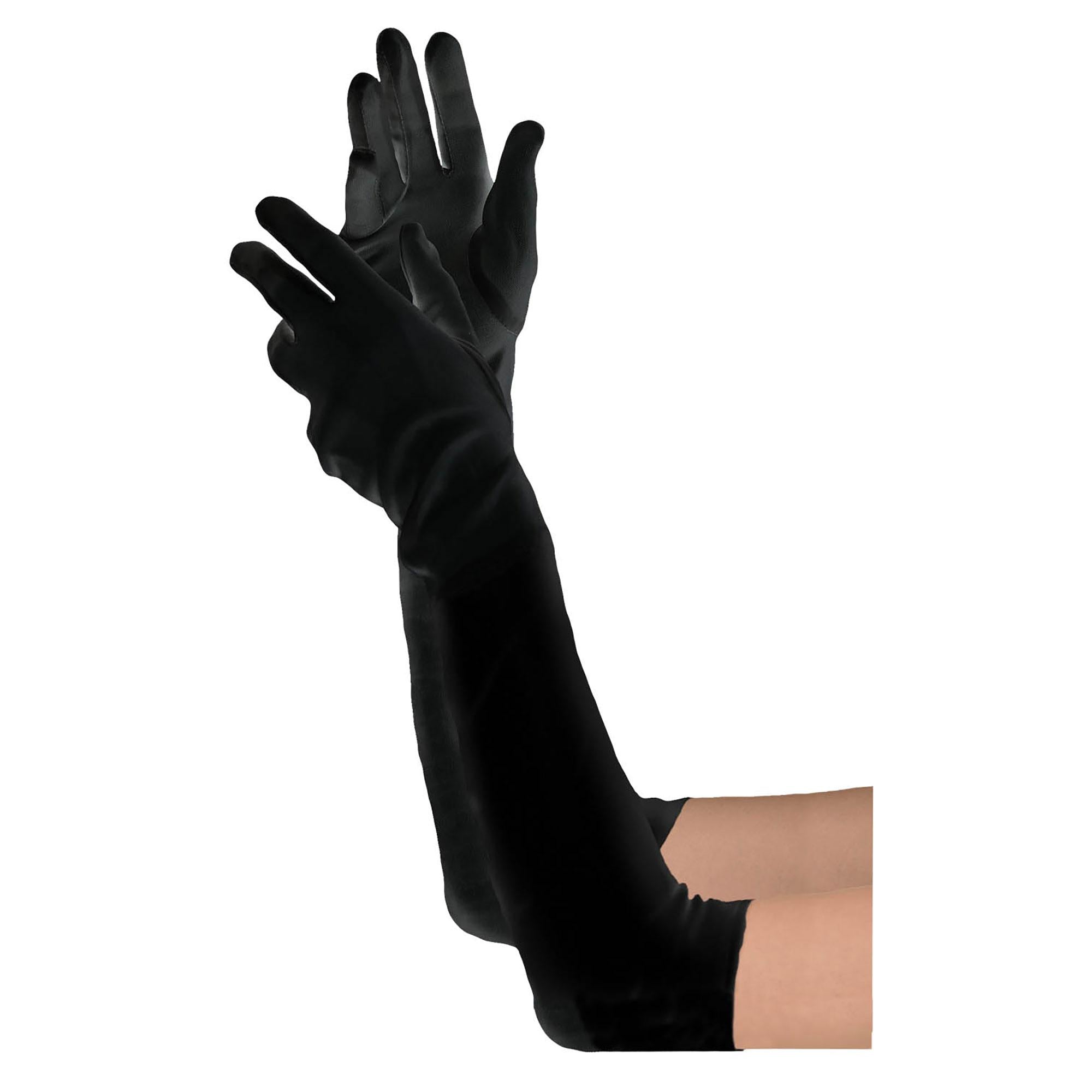 Child Long Black Gloves Costumes & Apparel - Party Centre