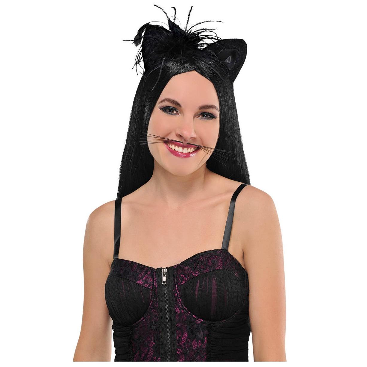 WHISKERS ANIMAL BLACK Costumes & Apparel - Party Centre