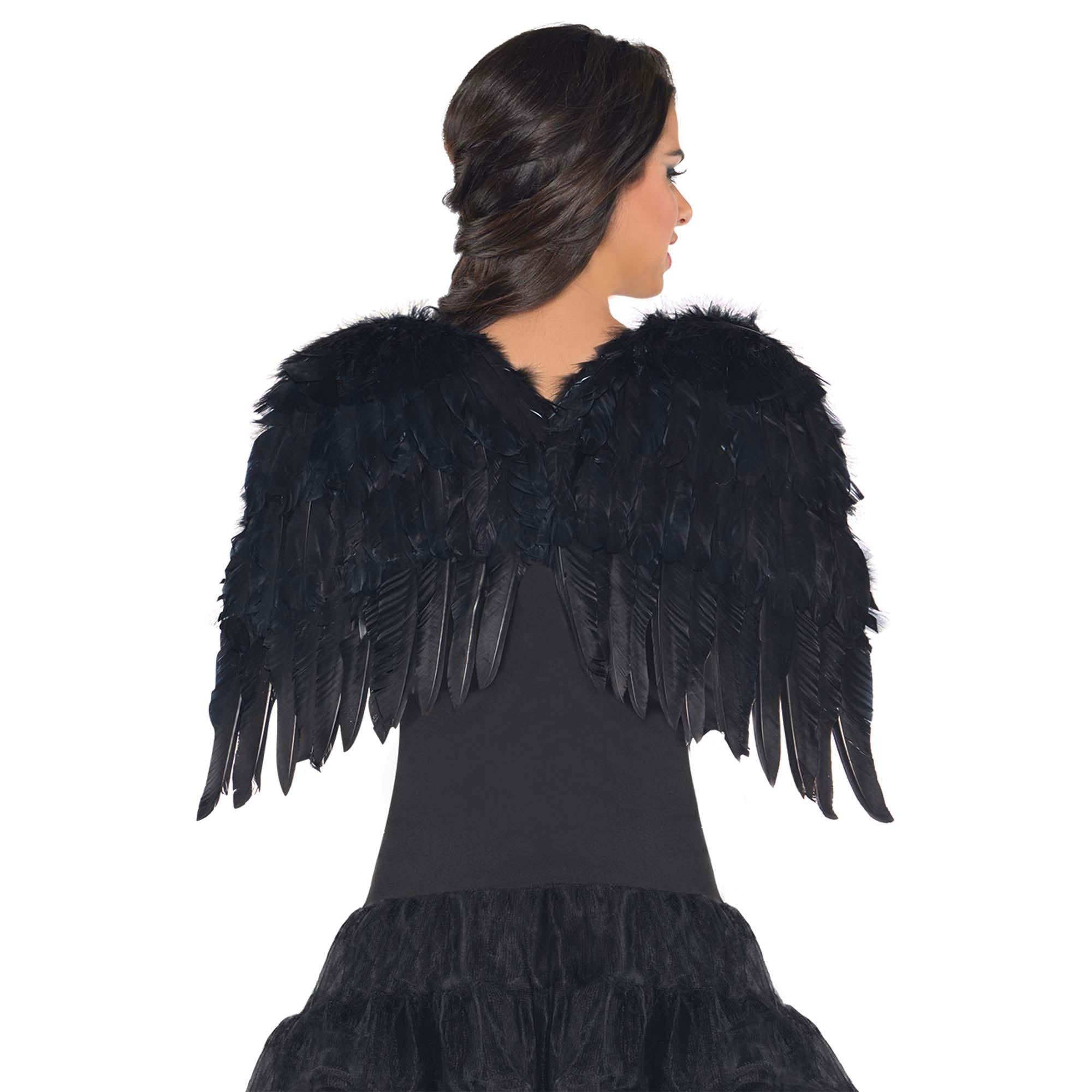 22in Black Feather Wing Costumes & Apparel - Party Centre