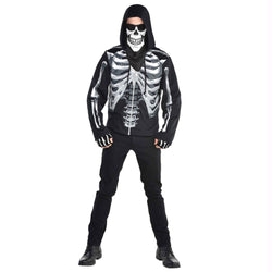 Adult Black and White Halloween Bandana Mask