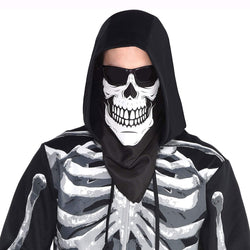 Adult Black and White Halloween Bandana Mask