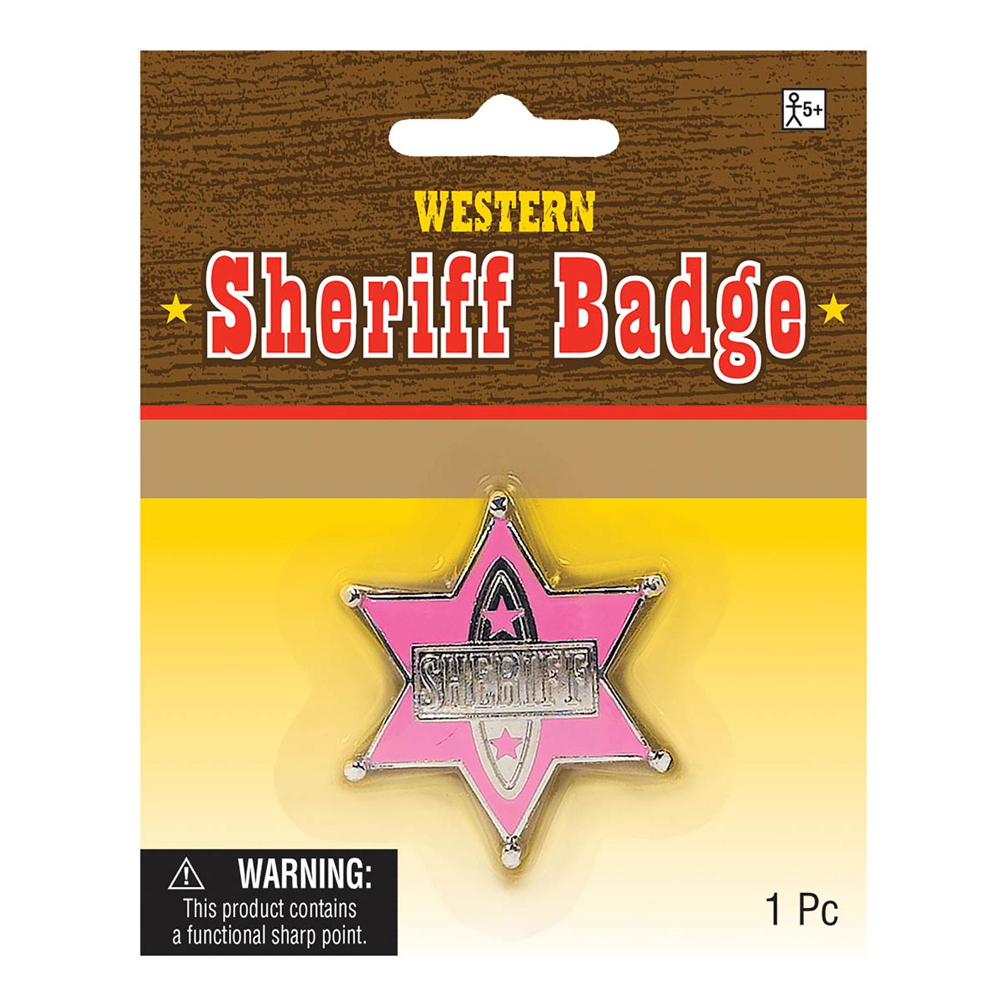 Sheriff Pink Badge Costumes & Apparel - Party Centre