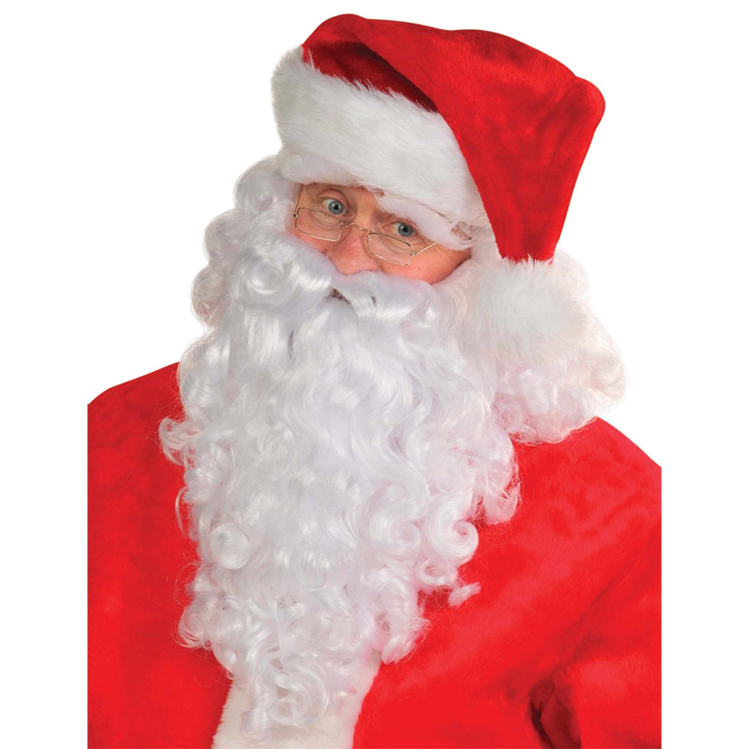 Premium Santa Wig And Beard Set 4ct Costumes & Apparel - Party Centre