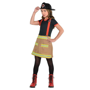 Child Wild Fire Girl Firefighter Costume