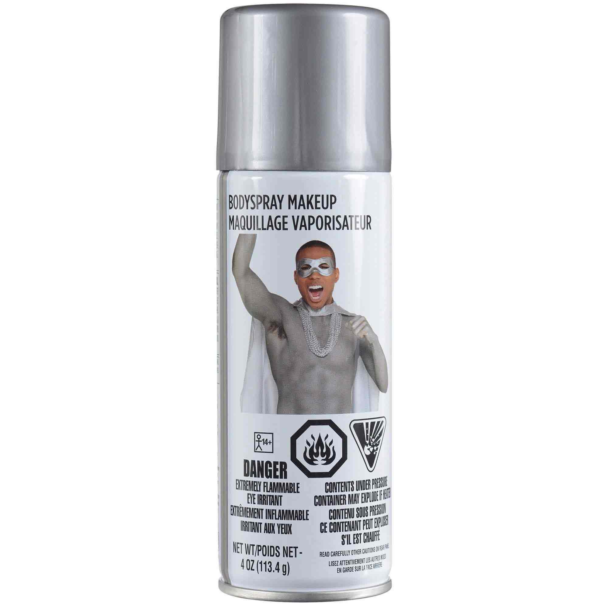 Silver Body Spray Make Up 4oz