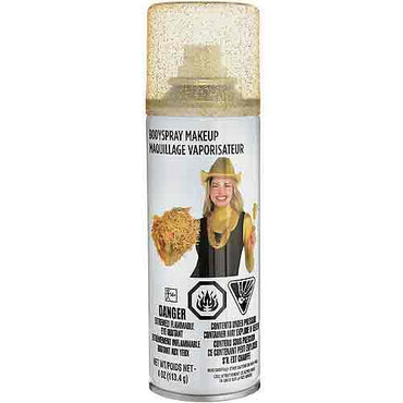Gold Glitter Body Spray Make Up 4oz