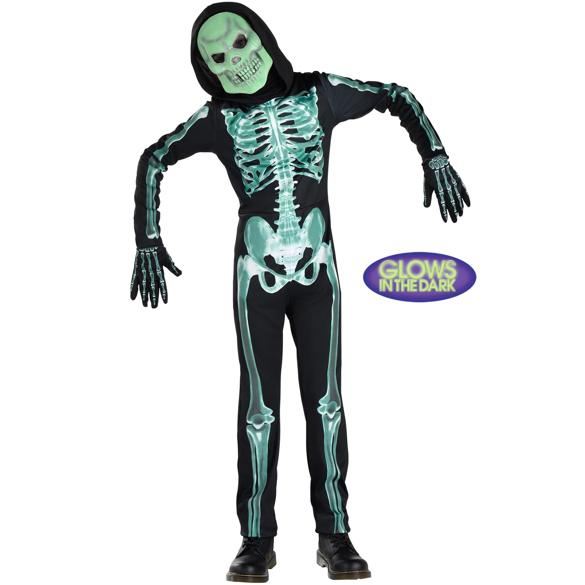 Child Glow in the Dark Skeleton Boy Costume