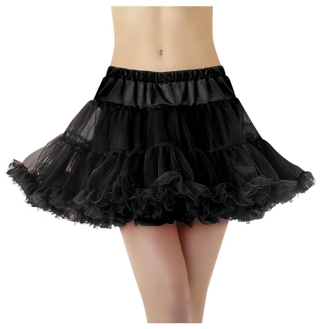 Adult Full Black Petticoat XL Costumes & Apparel - Party Centre