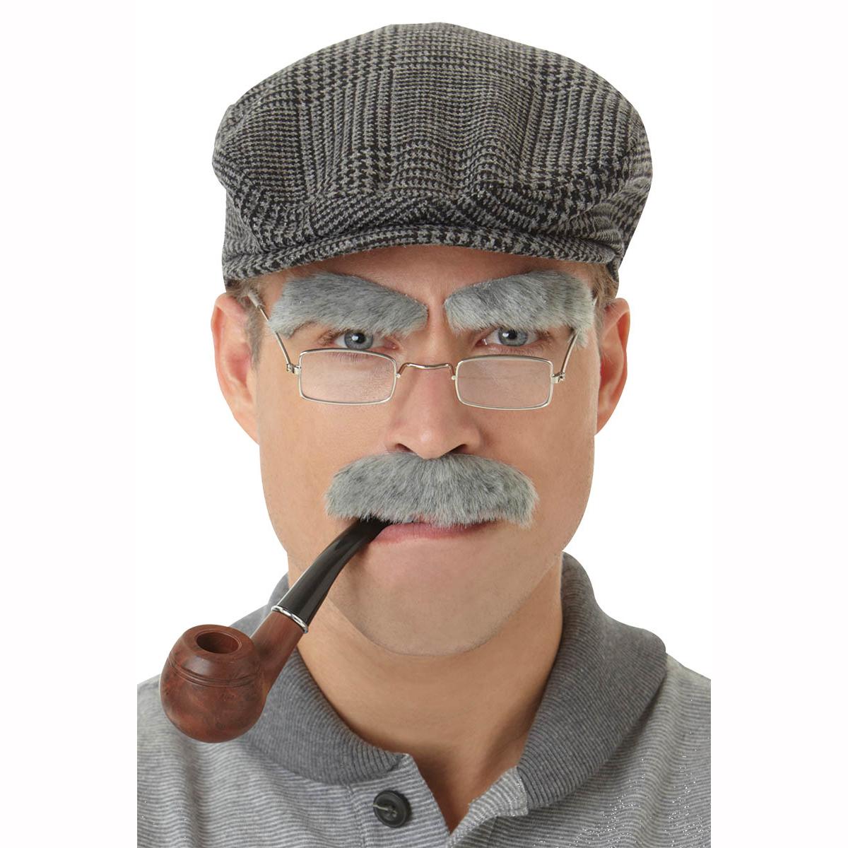 Old Man Facial Hair Set Costumes & Apparel - Party Centre