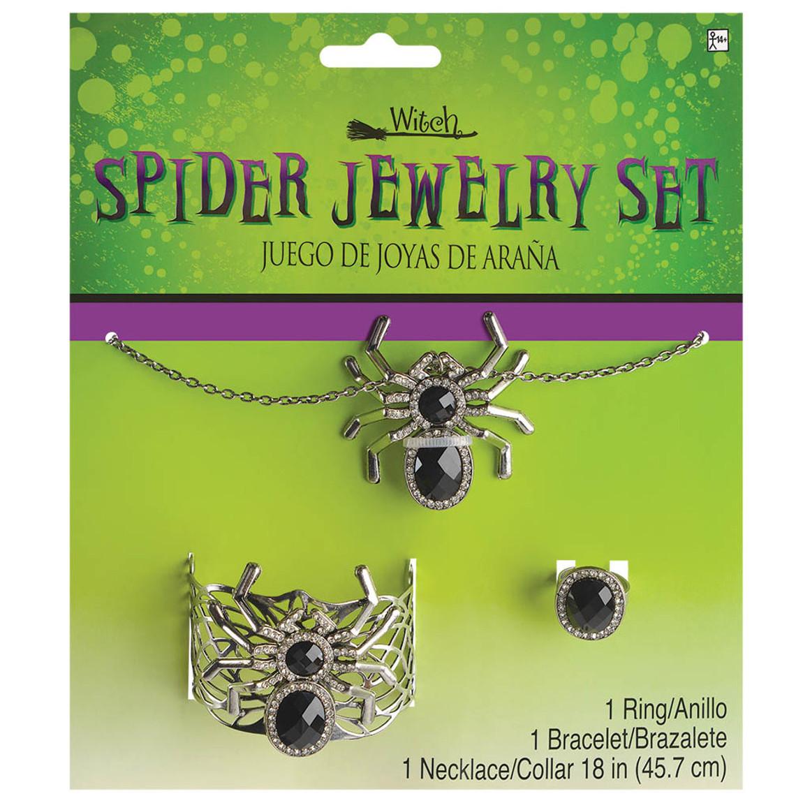 Spider Jewelry Set Costumes & Apparel - Party Centre