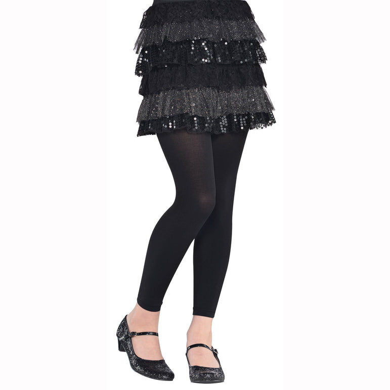 Child Black Footless Tights