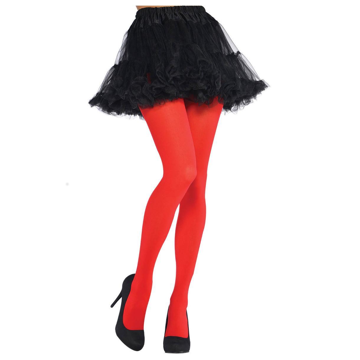 Tights Red O/S Costumes & Apparel - Party Centre