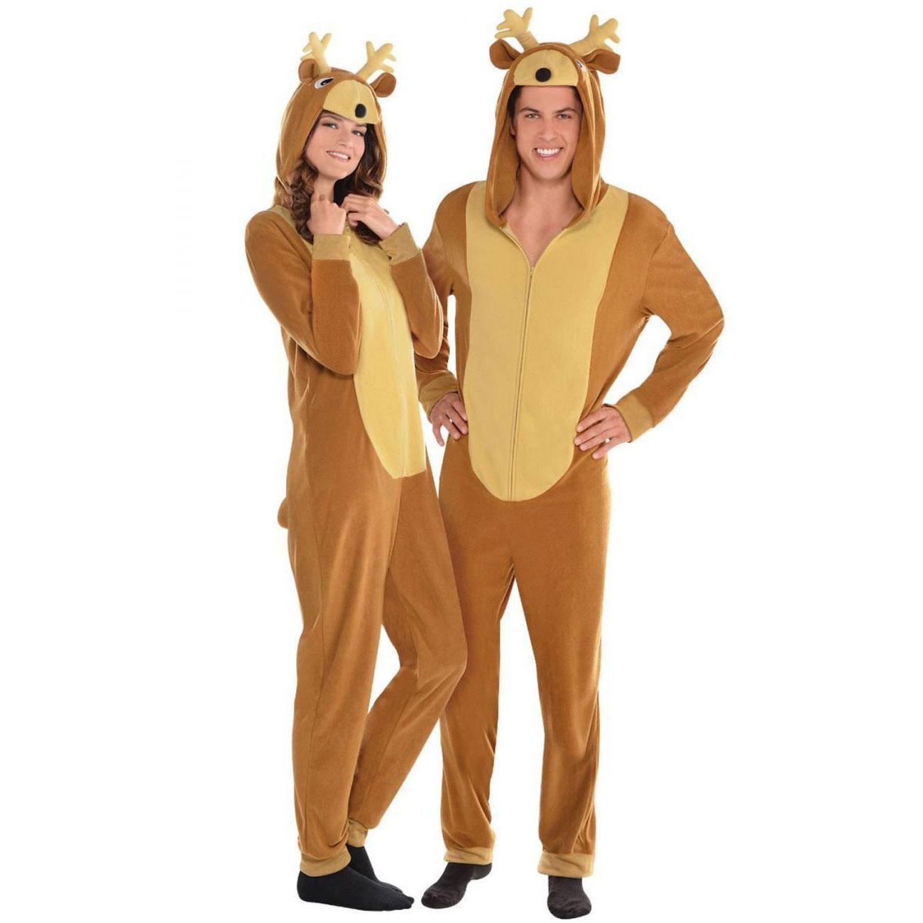 Adult Reindeer Zipster Costume Costumes & Apparel - Party Centre