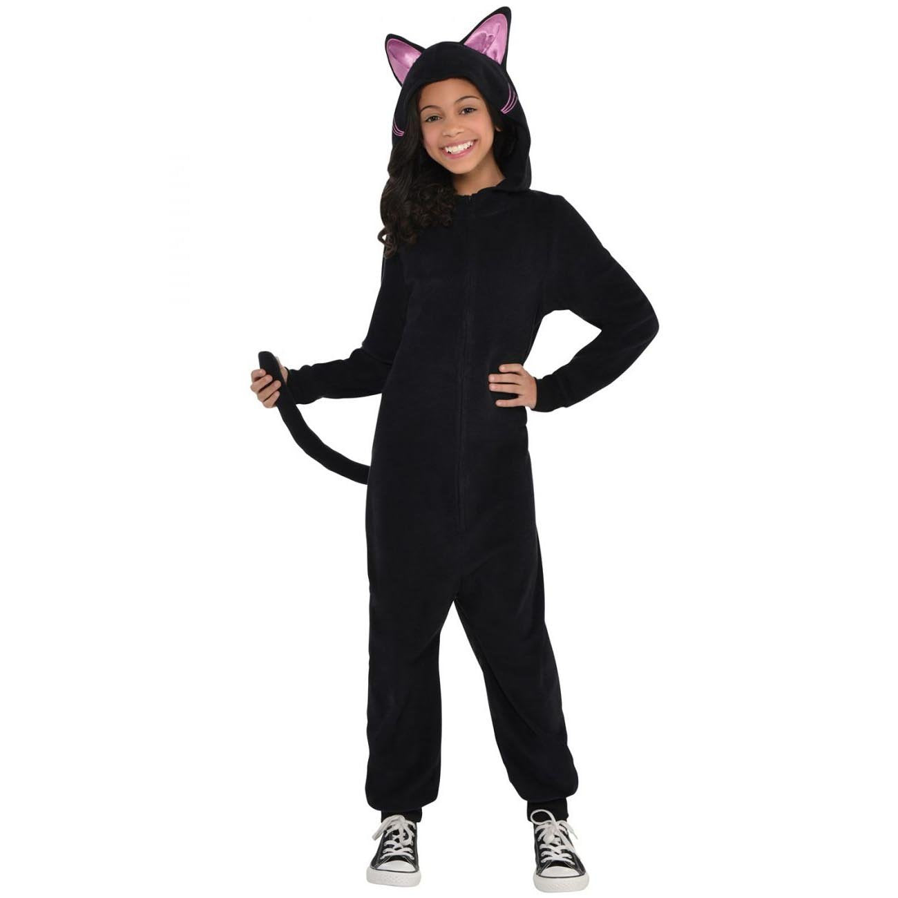 Child Black Cat Zipster Costume Costumes & Apparel - Party Centre