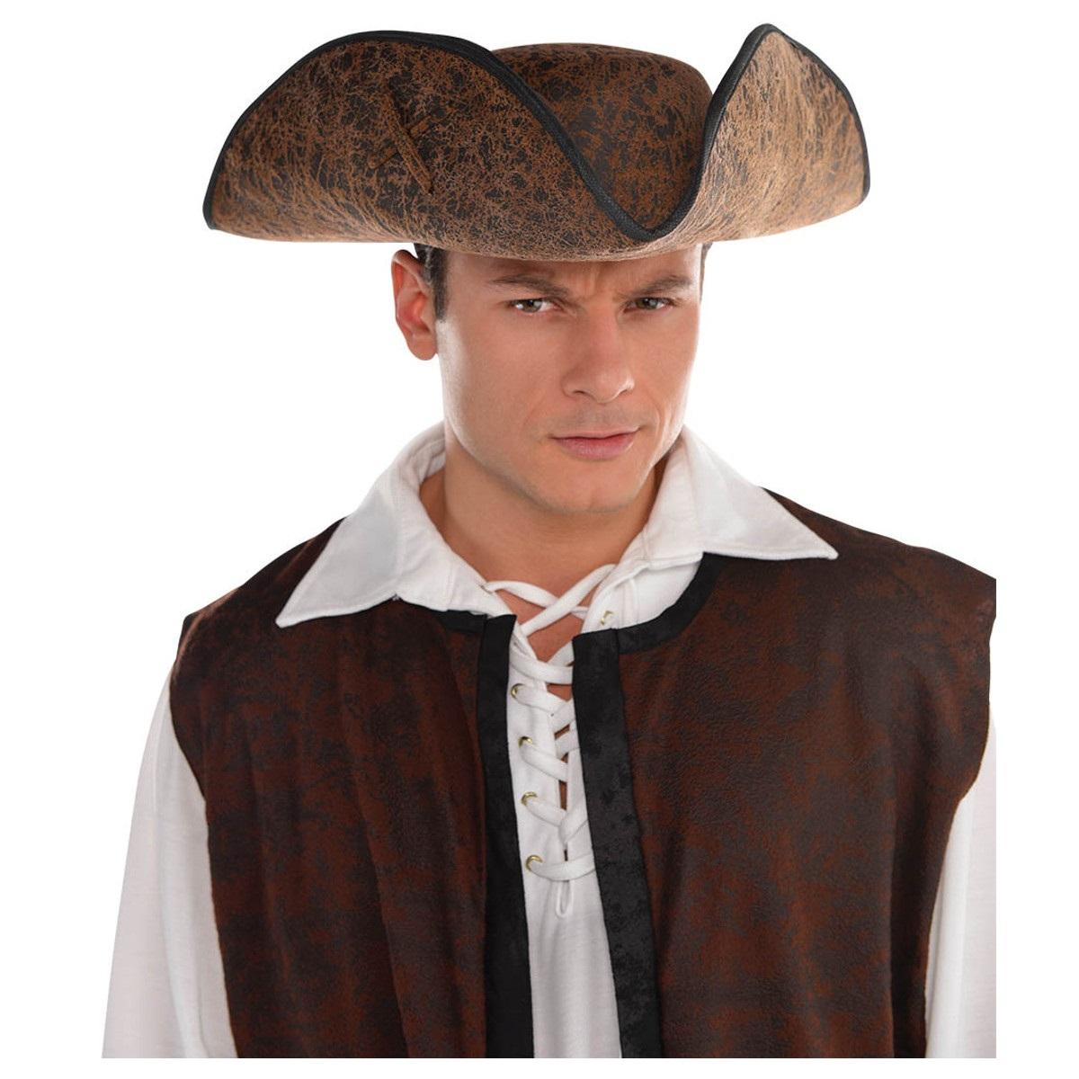 Ahoy Matey Brown Hat Costumes & Apparel - Party Centre