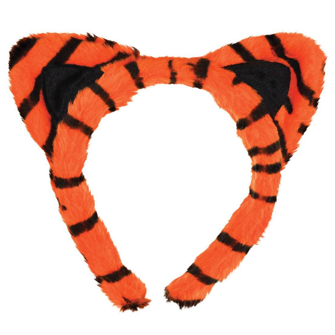 Tiger Ears Black Lace Headband Costumes & Apparel - Party Centre