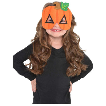 Child Pumpkin Felt Mask Costumes & Apparel - Party Centre
