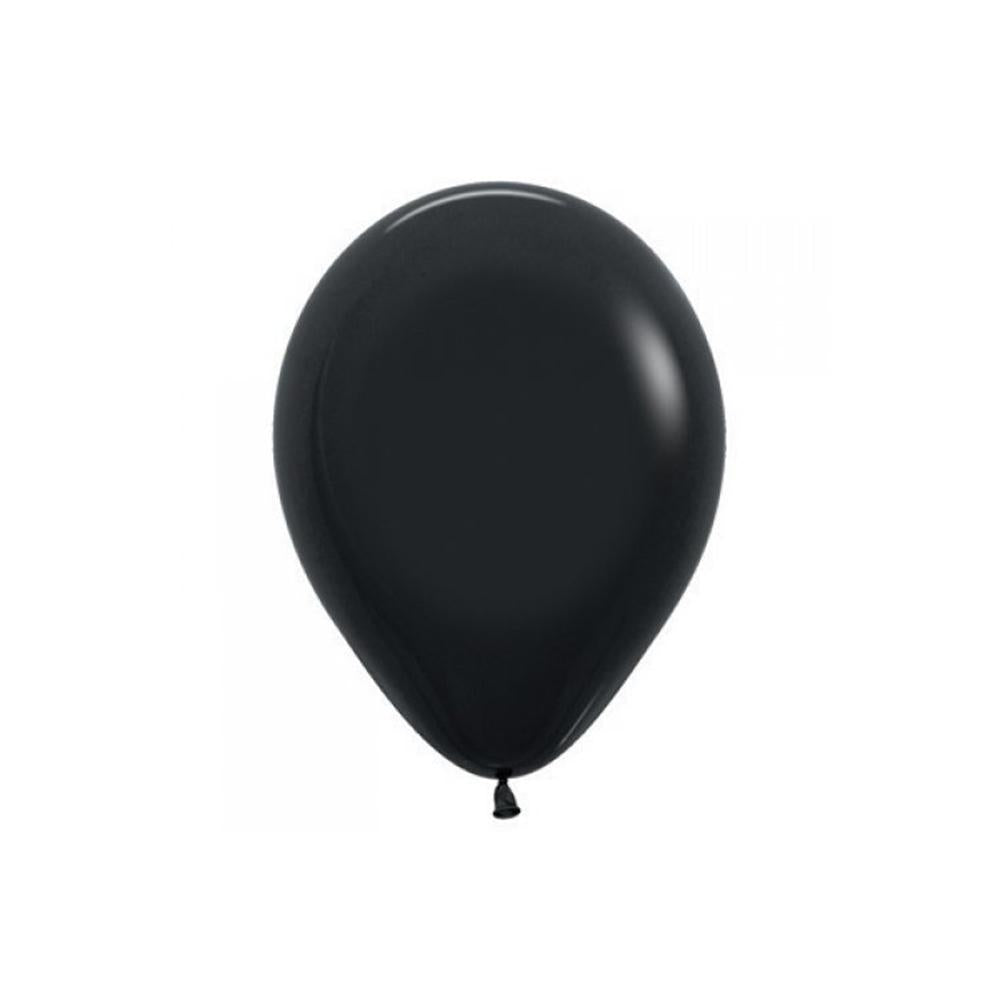 Standard Black Balloons 12in, 100pcs Balloons & Streamers - Party Centre