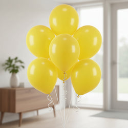 Metallic Yellow Balloons 12in, 100pcs Balloons & Streamers - Party Centre