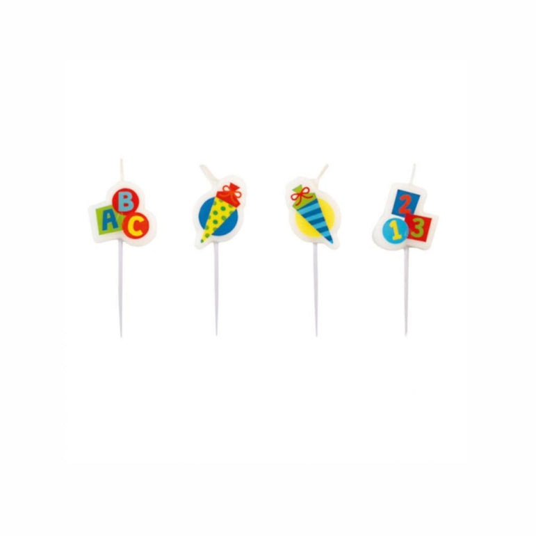 Enrolment Mini Figurine Candles 4pcs Party Accessories - Party Centre