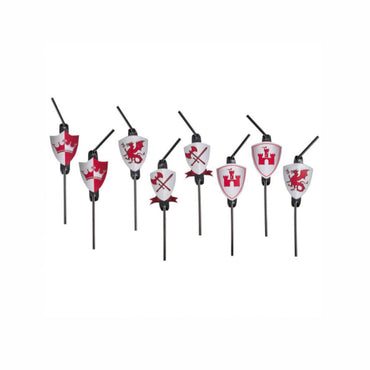 Knights Drinking Straws 8pcs Candy Buffet - Party Centre