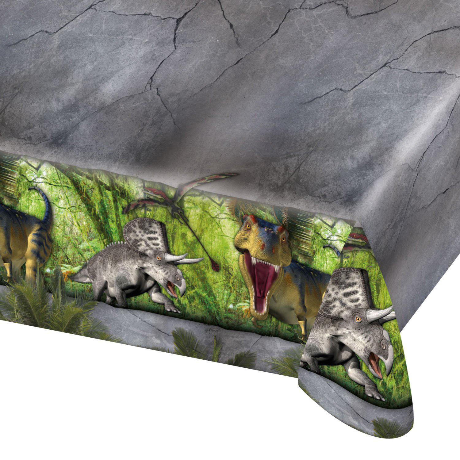 Dinosaur Attack Paper Tablecover 54in x 102in Printed Tableware - Party Centre