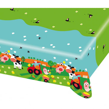 Farm Fun Plastic Tablecover Printed Tableware - Party Centre