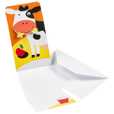 Farm Fun Invitation Cards 8pcs Party Accessories - Party Centre