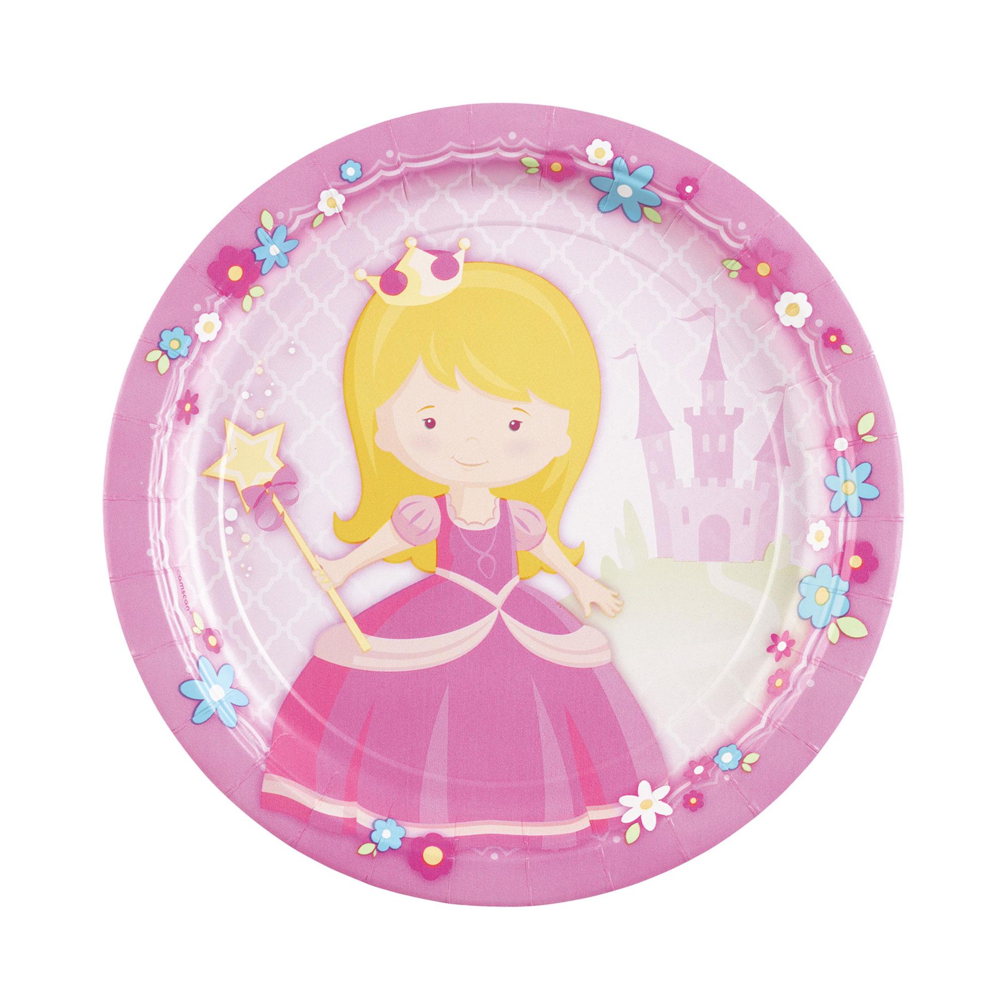 My Princess Paper Plates 9in, 8pcs Printed Tableware - Party Centre