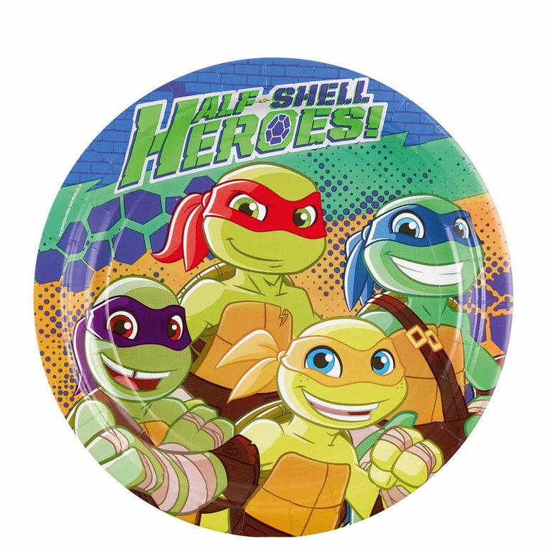 Half Shell Heroes Paper Plates 9in, 8pcs Printed Tableware - Party Centre