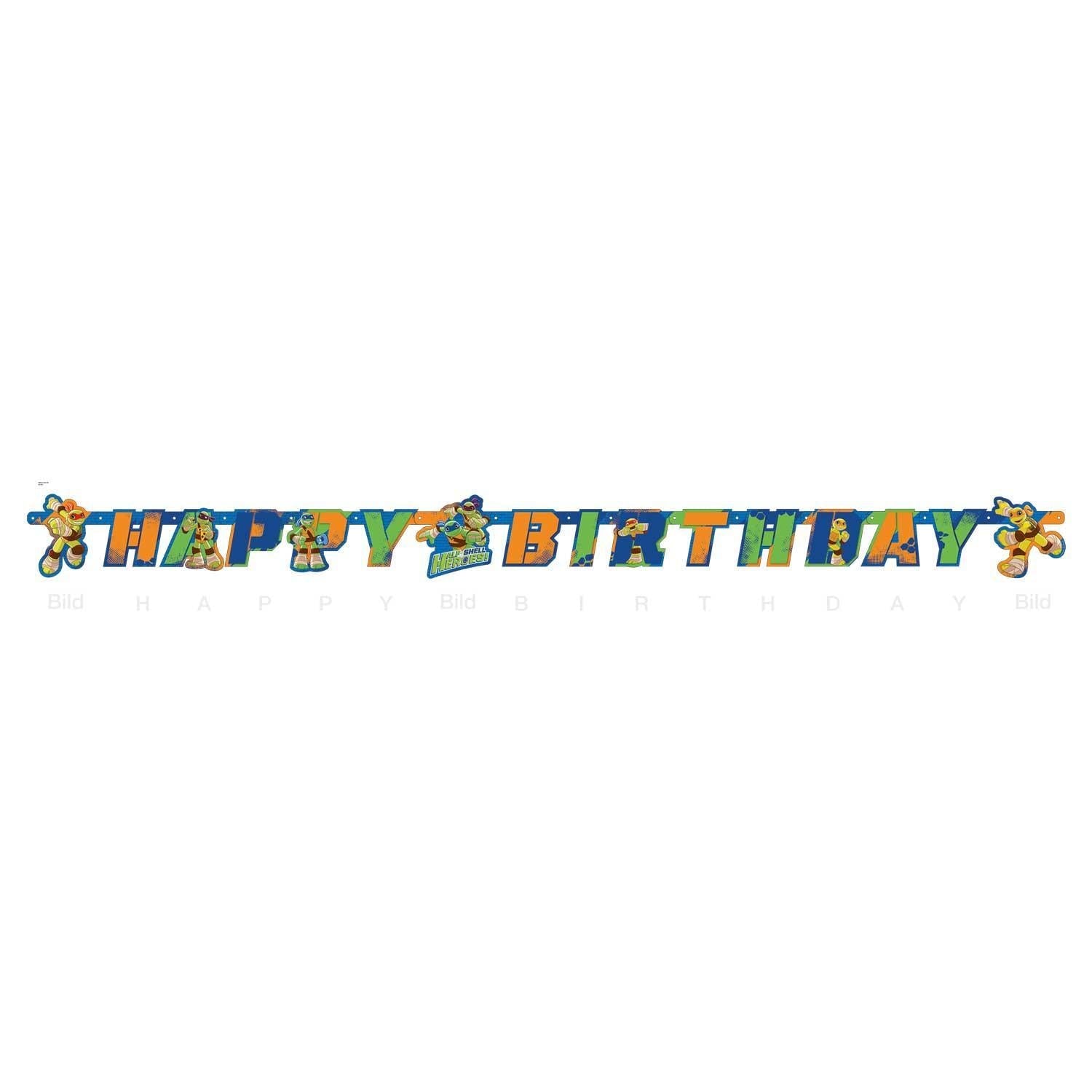 Half Shell Heroes Letter Banner 1.8m x 14cm Decorations - Party Centre