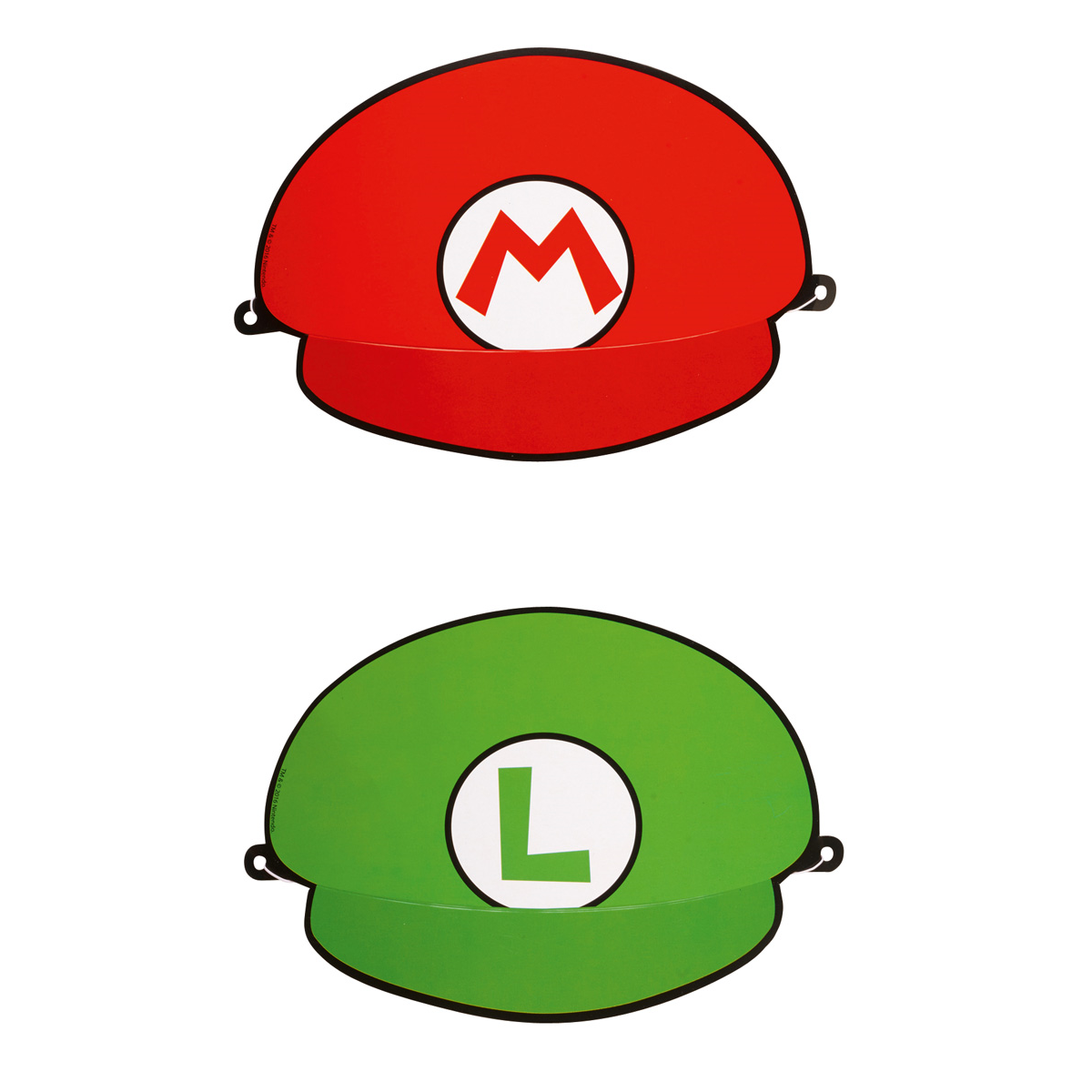 Super Mario Hats 8pcs Costumes & Apparel - Party Centre