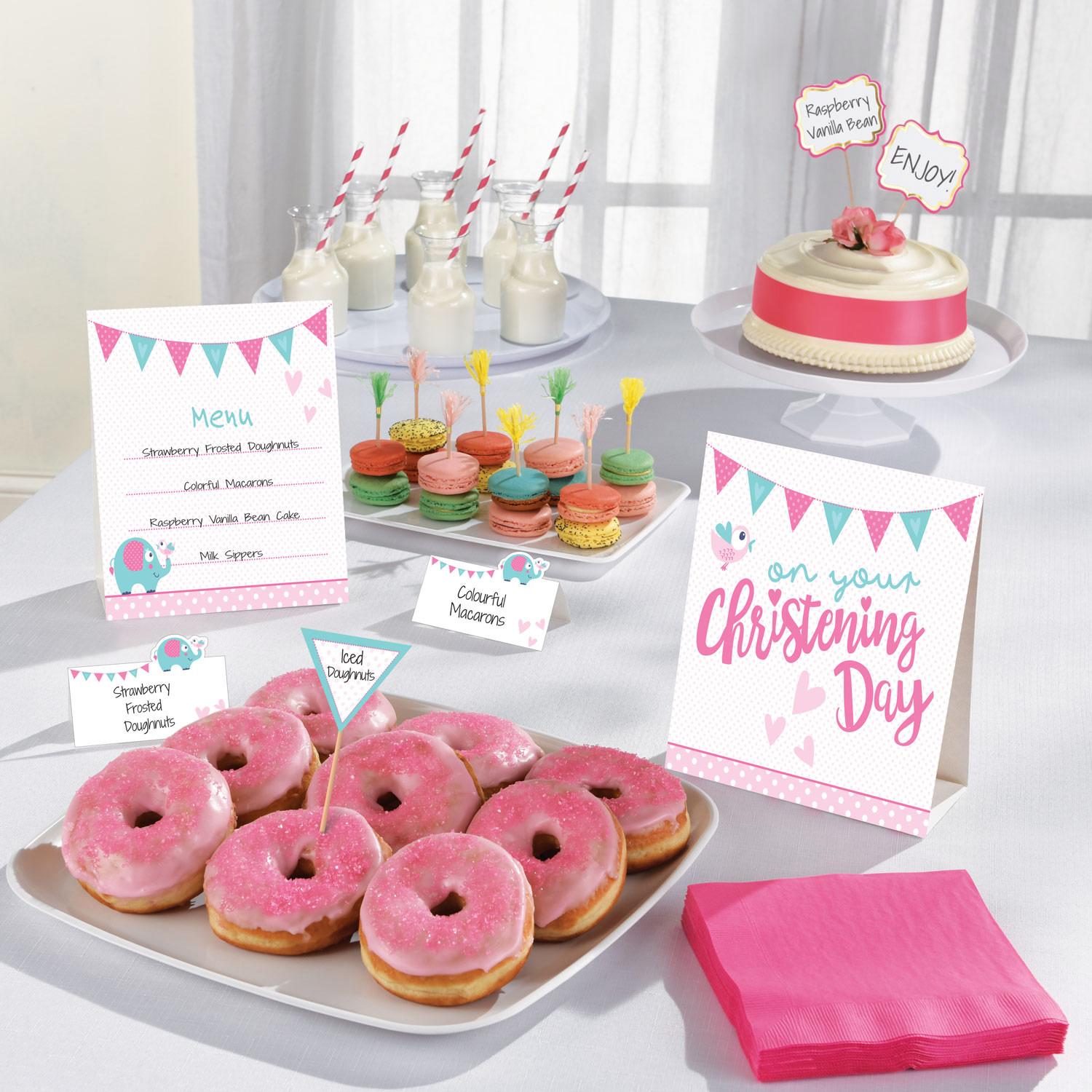 On Your Christening Day Pink Buffet Kit Candy Buffet - Party Centre