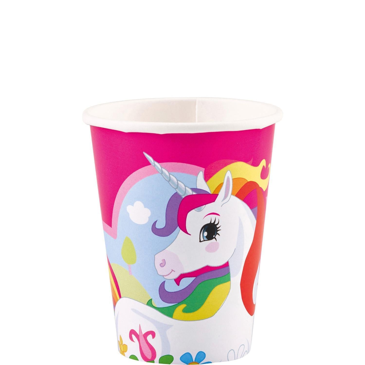 Unicorn Paper Cups 9oz, 8pcs Printed Tableware - Party Centre