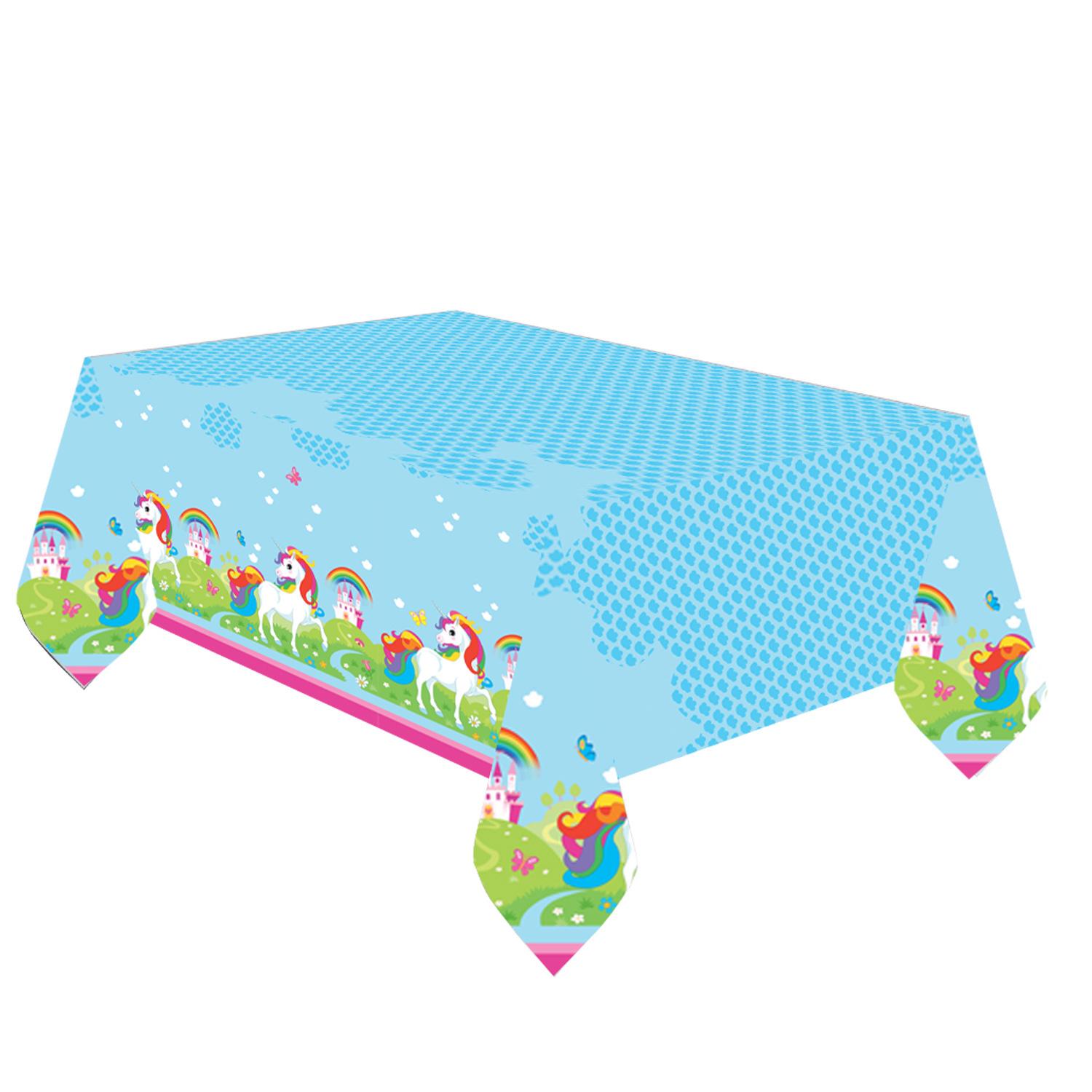 Unicorn Plastic Tablecover Printed Tableware - Party Centre