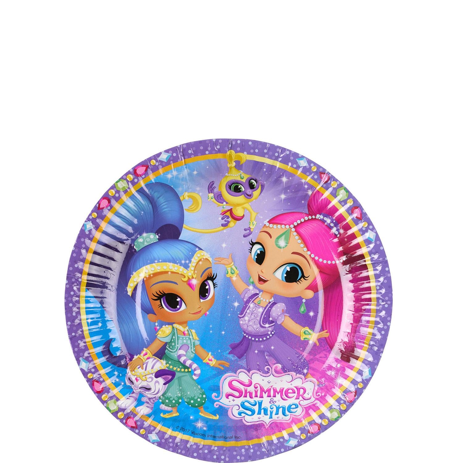 Shimmer and Shine Paper Plates 7in, 8pcs Printed Tableware - Party Centre