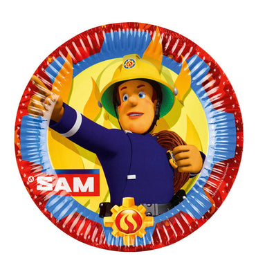 Fireman Sam Paper Plates 9in, 8pcs Printed Tableware - Party Centre