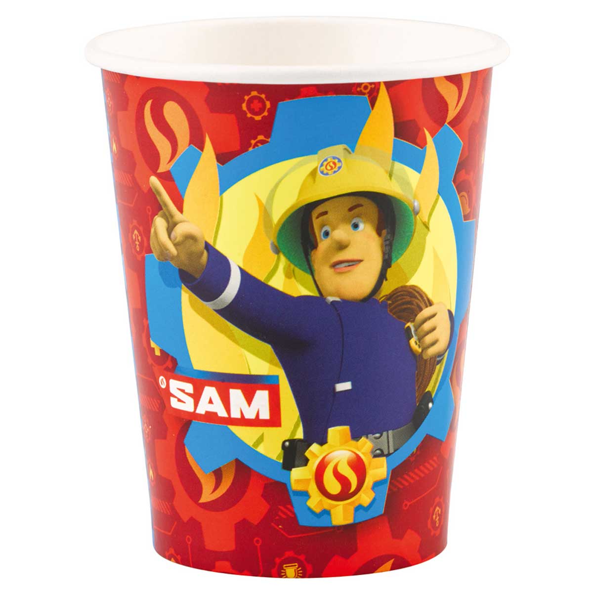 Fireman Sam Paper Cups 9oz, 8pcs Printed Tableware - Party Centre