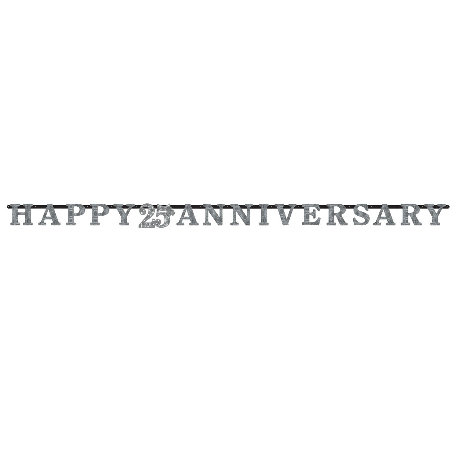 Silver Anniversaries Letter Banner Decorations - Party Centre