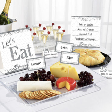 Silver Anniversaries Buffet Kit 12pcs Candy Buffet - Party Centre