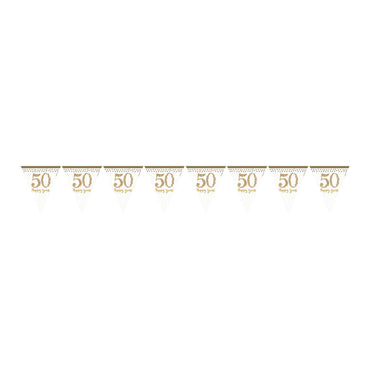 Gold Anniversaries Pennant Banner