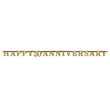 Gold Anniversaries Letter Banner
